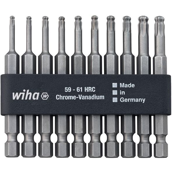 Wiha 32804 Bitsæt 10 dele Torx Kuglehoved