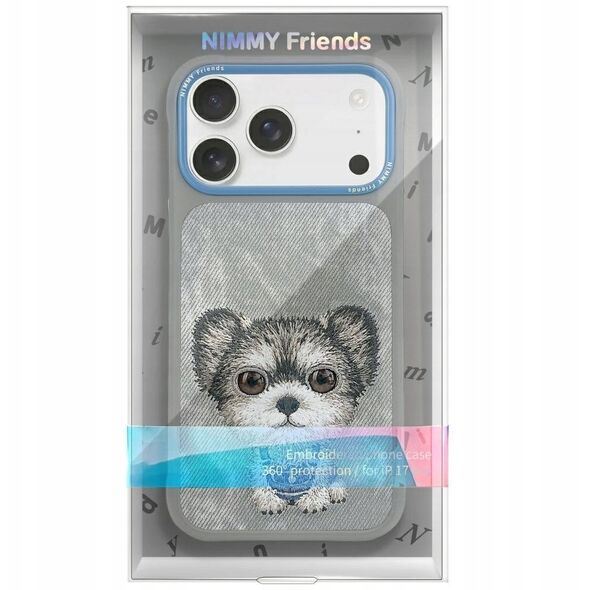 Etui Nimmy Big Eyed Pet 2.0 Dog do iPhone 17 Pro szary
