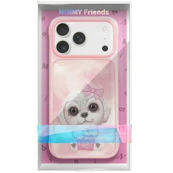 Etui Nimmy Big Eyed Pet 2.0 Dog do iPhone 17 Pro Max różowy