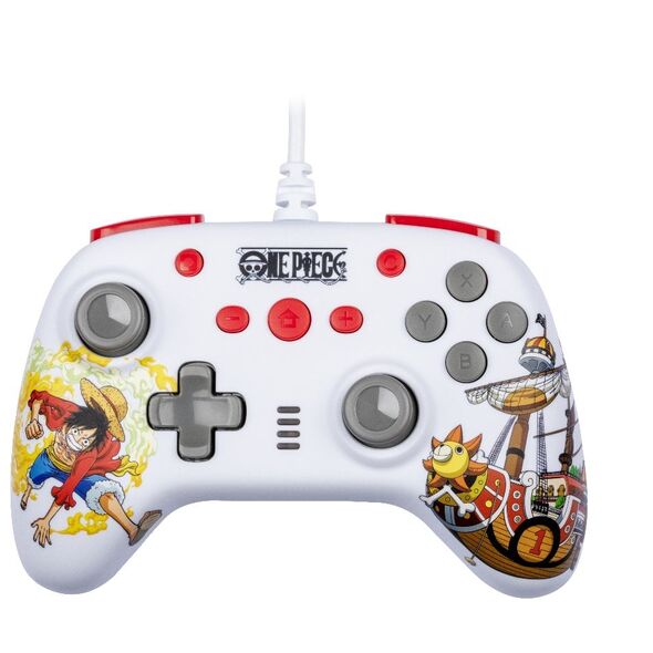 Konix One Piece Wielobarwny, Biały USB Gamepad Nintendo Switch, PC