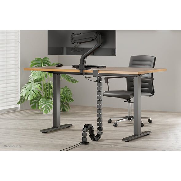 NEOMOUNTS Cable Spine Organizer for sit/stand desk frames clamp mounted black