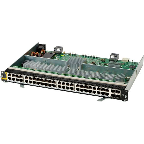 HPE Aruba 6400 48-port HPE Smart Rate 1/2.5/5GbE Class 6 PoE and 4-port SFP56 v2 Module - Switch - L3 - 48 x 1/2.5G/5G (PoE) + 4 x 50 Gigabit Ethernet SFP56 - an Rack montierbar - PoE - fur P/N: R0X27C, R0X38C, R0X39C, R0X40C, R0X41C, R0X42C, R0X43C