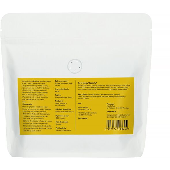 Figa Coffee - kawa ziarnista Kenia Gicherori AA Washed Filter 250 g
