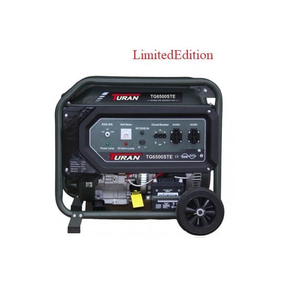 Γεννήτρια βενζίνης Turan TG6500SE LimitedEdition 5,5 kW Max, AVR, 230 V/12 V