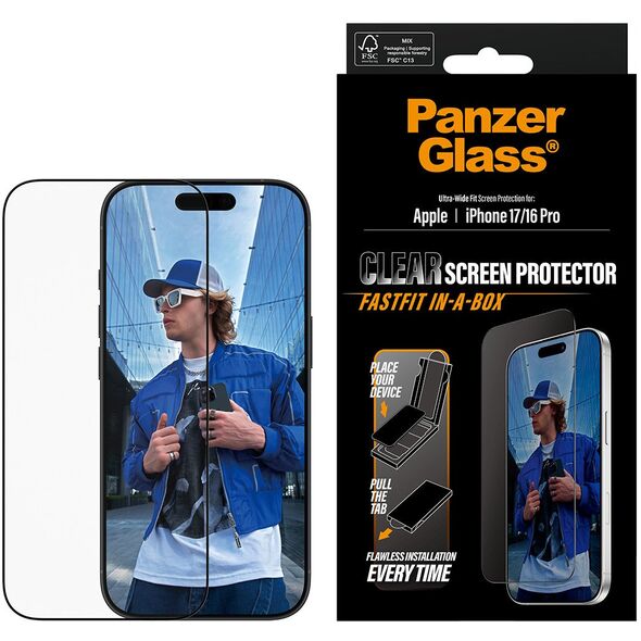 SCREEN PROTECTOR W. BLACK FRAME