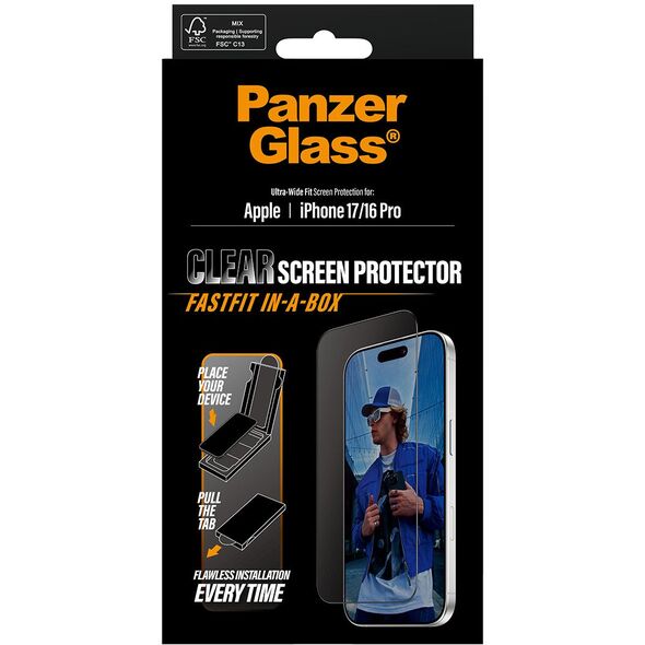 SCREEN PROTECTOR W. BLACK FRAME