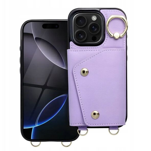 Futerał portfel WONDER dla IPHONE 16 PRO MAX liliowy