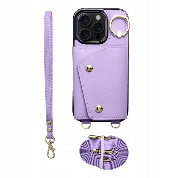 Futerał portfel WONDER dla IPHONE 16 PRO MAX liliowy