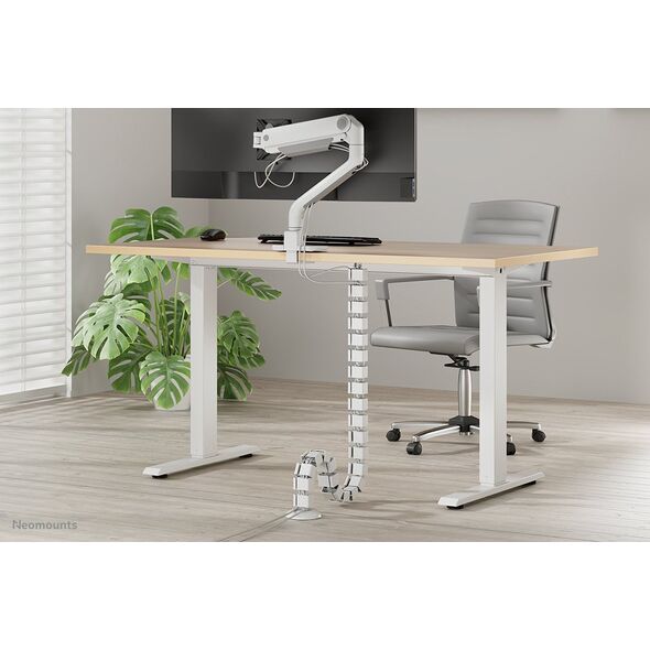 NEOMOUNTS Cable Spine Organizer for sit/stand desk frames screw mounted white