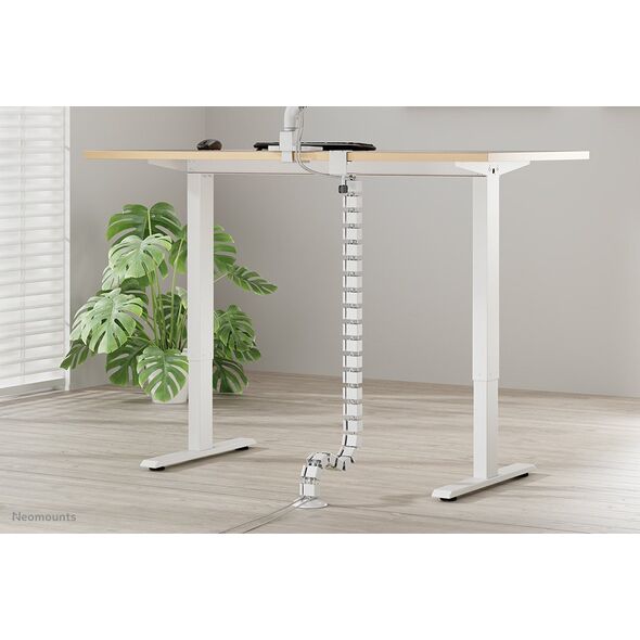 NEOMOUNTS Cable Spine Organizer for sit/stand desk frames clamp mounted white