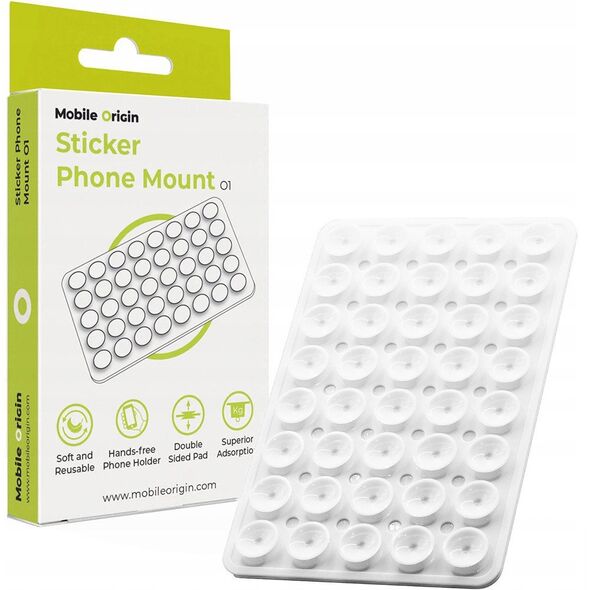Mobile Origin Sticker Phone Mount O1, clear white