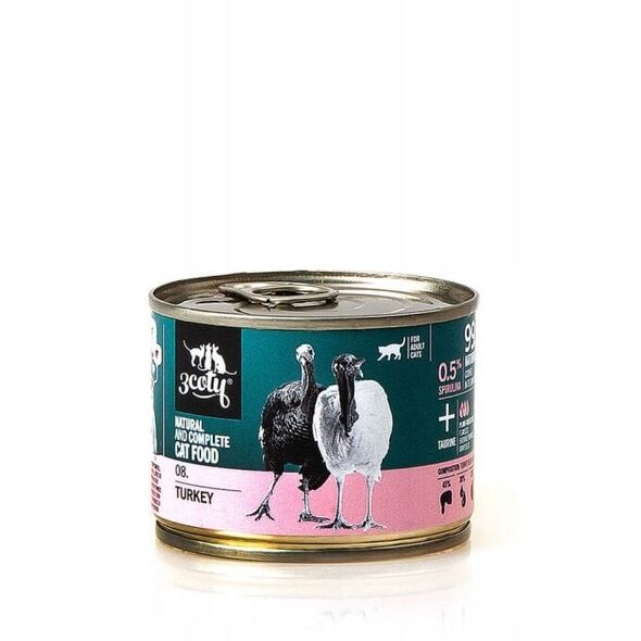 3Coty TURKEY with Spirulina for Adult cats 180g