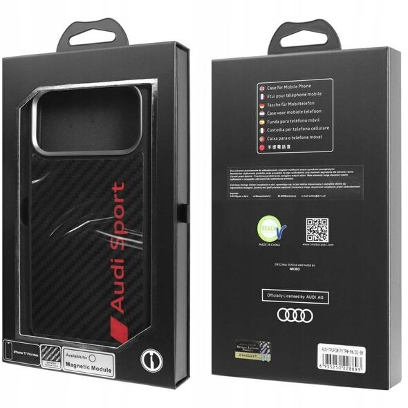 Case Audi R8 Carbon Fiber MagSafe for iPhone 17 Pro Max black
