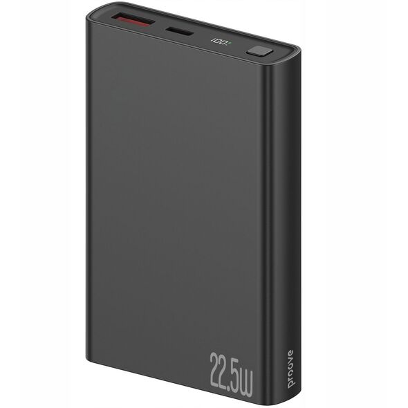 Mocny Powerbank Podróżny 2w1 10000mah 22.5w Usb Usb-a + Usb-c Type-c Proove / Pbf122120001 / Hyper Flux Plus / Czarny