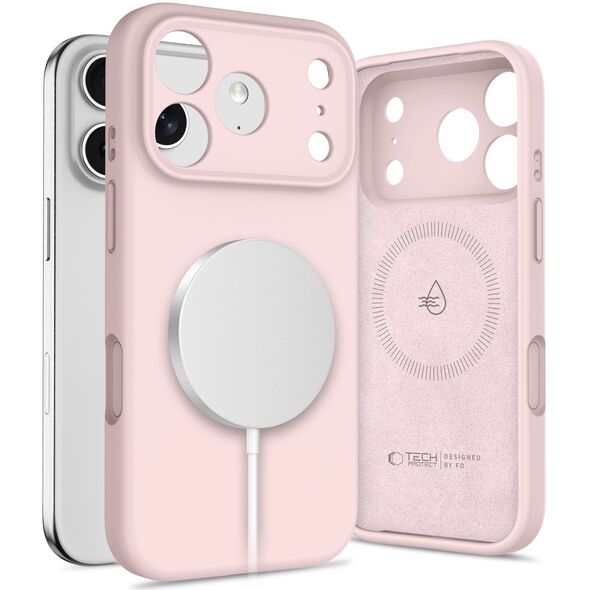 Etui Tech-Protect Silicone MagSafe do Apple iPhone 17 Pro Pink Pearl