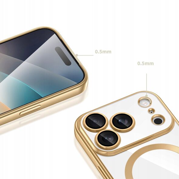 Etui Tech-Protect MagFlex MagSafe do Apple iPhone 17 Pro Max Shiny Gold