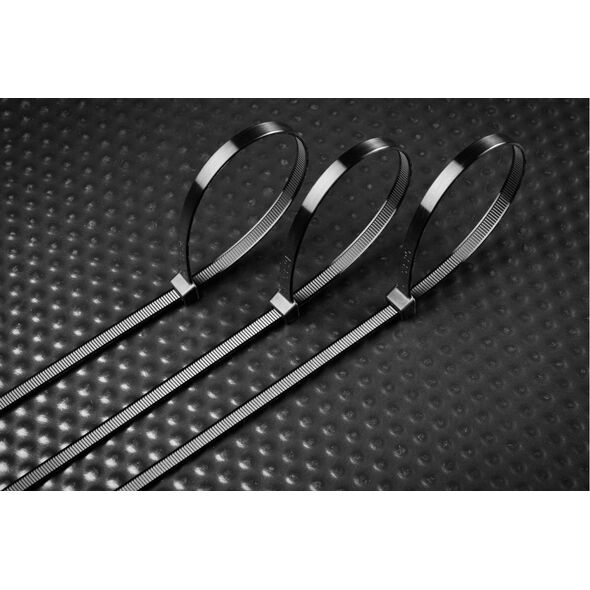 Nylonowe opaski zaciskowe Gtv HT2C714 4,8X370mm 100szt. czarny