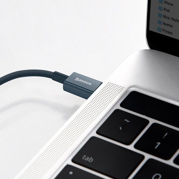 Kabel USB Baseus USB-C - Lightning 1 m Niebieski (BSU2665BLU)