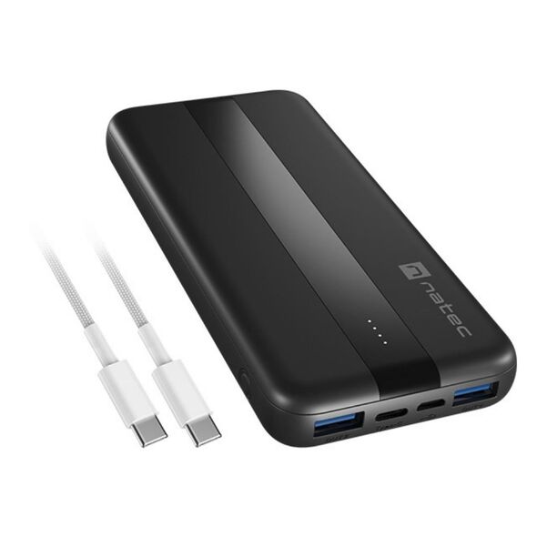 Natec Trevi Slim Q Power Bank 10000mAh, 20W Maximum Power, Quick Charge, Power Delivery  Micro USB, USB Type-A, USB Type-C (NPB-2294) (NTCNPB-2294) έως 12 άτοκες Δόσεις