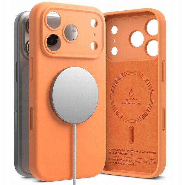 Etui Ringke Silicone Magnetic MagSafe do Apple iPhone 17 Pro Max Tangerine