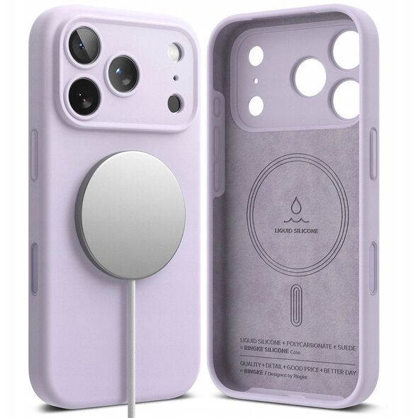 Etui Ringke Silicone Magnetic MagSafe do Apple iPhone 17 Pro Max Light Purple
