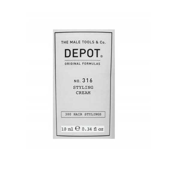Depot, 300 Hair Stylings No. 316, UV Filter, Hair Styling Cream, Medium Hold, 10 ml For Men