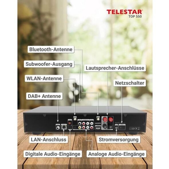 TELESTAR TOP 550 Schwarz Multifunktionsradios HiFi-Baustei