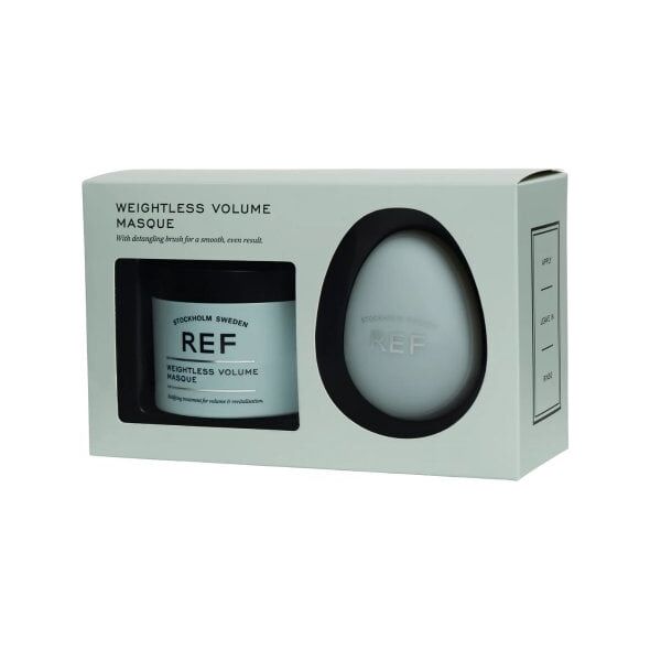 Weightless Volume Set Ref Stockholm: Tools, Hair Brush, Green + Weightless Volume, Vegan, Hair Treatment Cream Mask, Bodifying, 250 ml