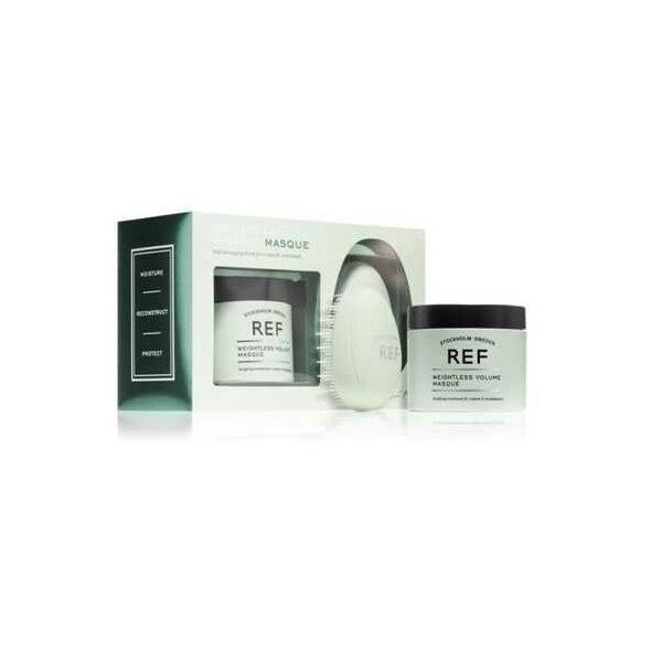 Weightless Volume Set Ref Stockholm: Tools, Hair Brush, Green + Weightless Volume, Vegan, Hair Treatment Cream Mask, Bodifying, 250 ml