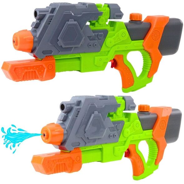 Pistolet Na Wodę Pompowany Mechanicznie Zielono-Pomarańczowy 50 cm LEAN Toys