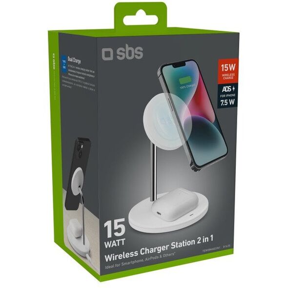 SBS Charging Stand 2in1, white