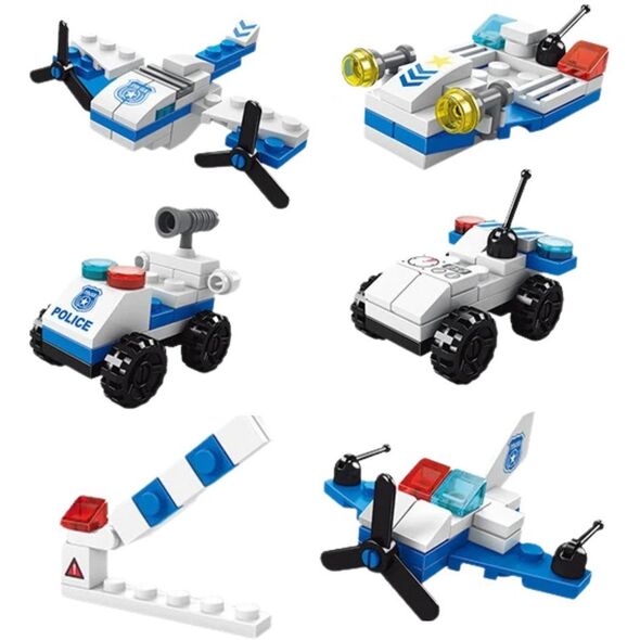 Zestaw Klocki Konstrukcyjne Helikopter Pojazdy 6w1 137 el.