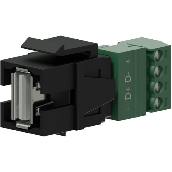 Adapter PROCAB VCK625/B, USB 2.0 A do 4-pinowy euroblock czarny