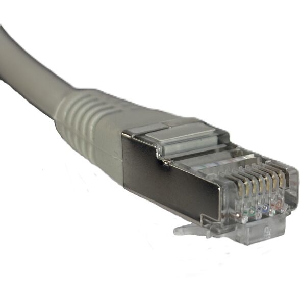 Patchcord RJ45, kat. 6 FTP F/UTP, 10m, Netrack, szary