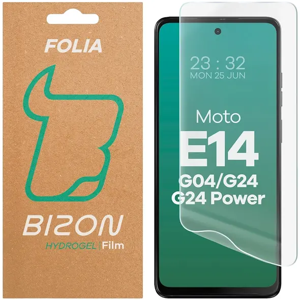 Folia hydrożelowa na ekran Bizon Glass Hydrogel Front do Motorola Moto G04 / G24 / G24 Power / E14