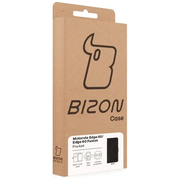 Etui z klapką Bizon Case Pocket do Motorola Edge 60 / 60 Fusion czarne