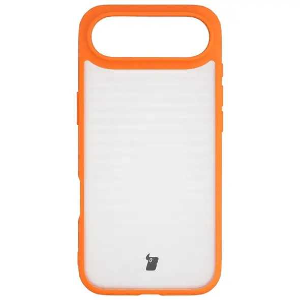 Etui Bizon Case Angelo do Apple iPhone 17 Air półprzezroczyste z pomarańczową ramką