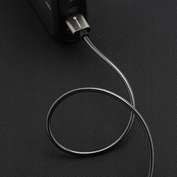 Kabel USB A do USB C Forcell F-Energy QC4.0 3A 66W Metal 2 m C234 srebrny