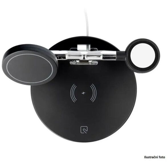 Ładowarka indukcyjna Qi 3w1 25W X970 kompatybilny z MagSafe czarna.