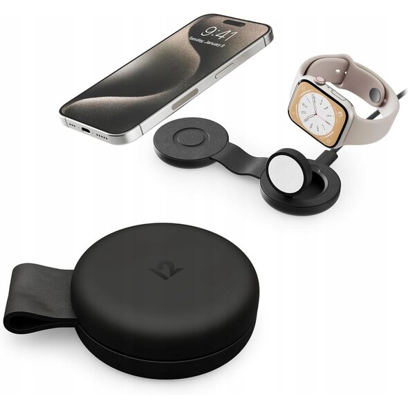 Twelve South ButterFly SE - ładowarka bezprzewodowa Qi2 do dwóch urządzeń kompatybilna z MagSafe, kabel USB-C w zestawie (black)