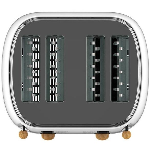 Witt Premium Wood four-slice toaster, white