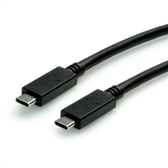 ROLINE GREEN Kabel USB 3.2 Gen 2, PD (Power Delivery) 20V5A, z Emark, C-C, M/M, czarny, 0,5 m