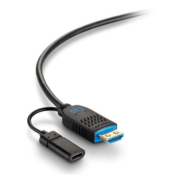 C2G 35ft (10.7m) C2G Performance Series High Speed HDMI Active Optical Cable (AOC) - 4K 60Hz Plenum Rated - High Speed - HDMI-Kabel - HDMI mannlich zu HDMI, 24 pin USB-C - 10.7 m - Schwarz - Plenum, Active Optical Cable (AOC), Support von 4K 60 Hz