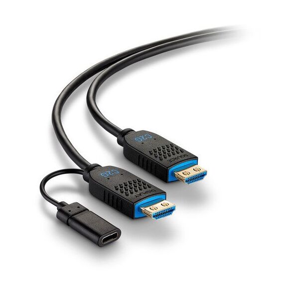 C2G 35ft (10.7m) C2G Performance Series High Speed HDMI Active Optical Cable (AOC) - 4K 60Hz Plenum Rated - High Speed - HDMI-Kabel - HDMI mannlich zu HDMI, 24 pin USB-C - 10.7 m - Schwarz - Plenum, Active Optical Cable (AOC), Support von 4K 60 Hz