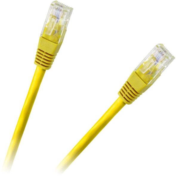 Patchcord kabel UTP 8c wtyk-wtyk 1.0m CCA żółty