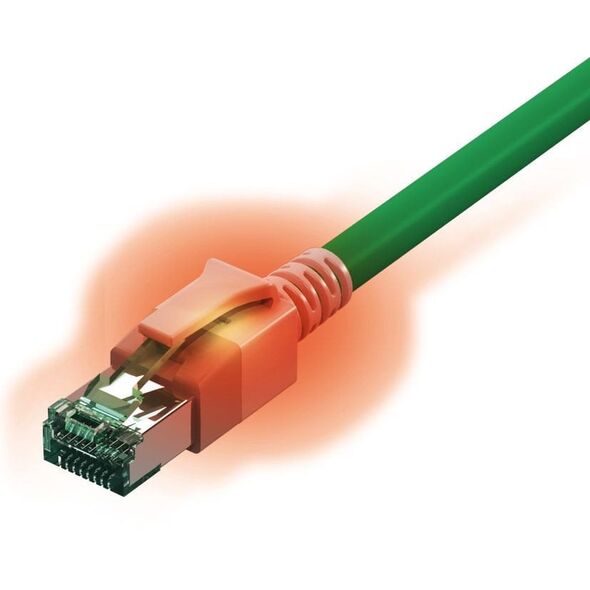Kabel saCon S/FTP kat. 6A (klasa EA), LSOH, zielony, 7 m