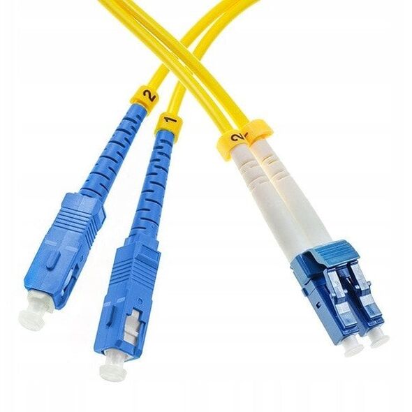 Patchcord SM SC/UPC-LC/UPC duplex 1m 9/125 3.0mm G652D
