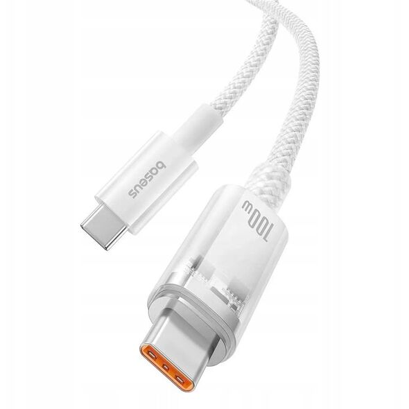 BASEUS kabel Typ C do Typ C Explorer Power Delivery 100W 2m biały P10319703221-01 / CB000043