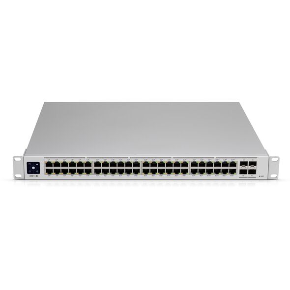 UBIQUITI USW-PRO-48-POE UniFi komutatorius, 48 x 600 W, 48 gigabito RJ45 prievadai, 4 SFP+ prievadai, PoE++