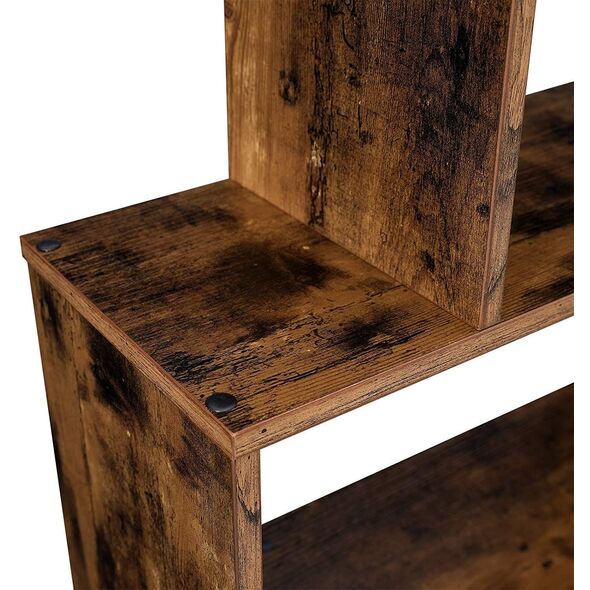 Regał na książki rustykalny brąz 70x24x190 cm loft 6 półek